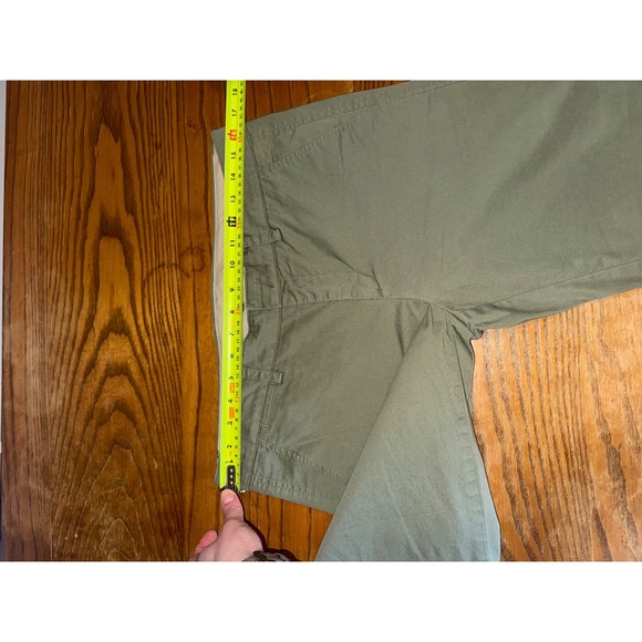 Vince Olive Green Slim Tapered Chino Pants Womens Size 8 Stretch Cotton Trousers - Picture 5 of 8